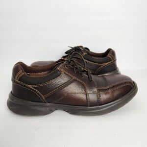 Clarks Collection Bradley Mens 11 Brown Lace Up Leather Comfort Walking Shoes